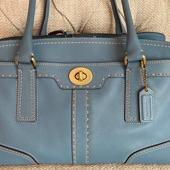 Vintage 2007 Coach Bag / Satchel Blue - Picture 2 of 7